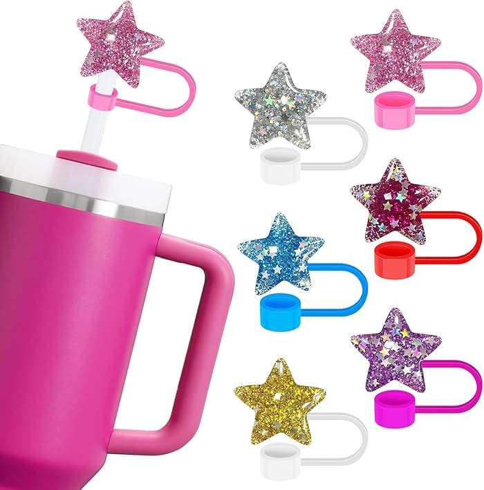 Blue Star Silicone Straw Cover for Stanley 40&30 Oz Cup - 10mm Straw Covers Cap for Stanley Cup Accessories - Image 4