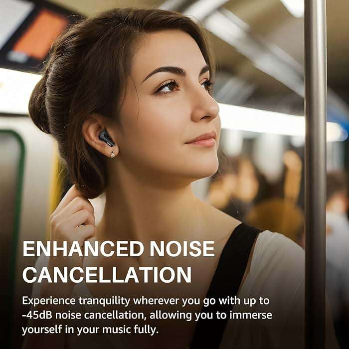 TOZO Hybrid Active Noise Cancelling Wireless Earbuds with 6 Mics AI Clear Call Ear Buds 68H Playtime with LED Display 32 Preset EQs via APP Bluetooth 5.3 IPX8 Waterproof in Ear Headphones - Image 6
