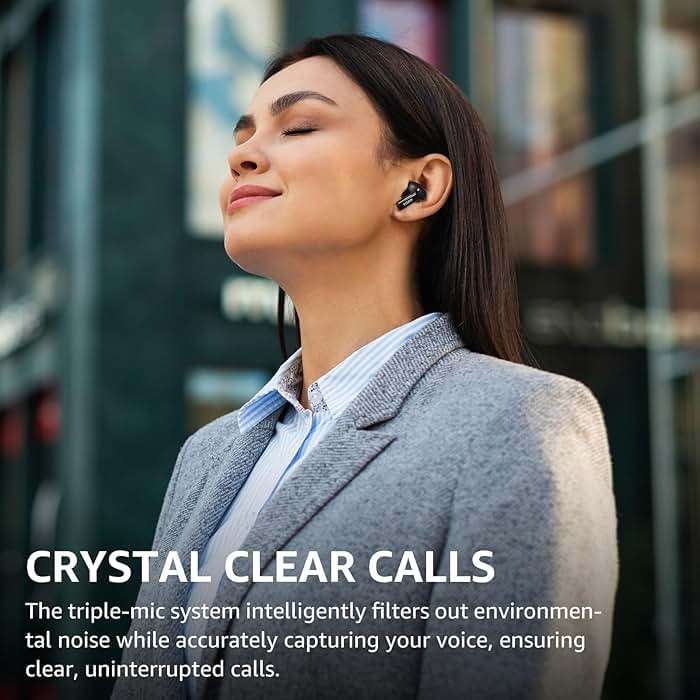 TOZO Hybrid Active Noise Cancelling Wireless Earbuds with 6 Mics AI Clear Call Ear Buds 68H Playtime with LED Display 32 Preset EQs via APP Bluetooth 5.3 IPX8 Waterproof in Ear Headphones - Image 8