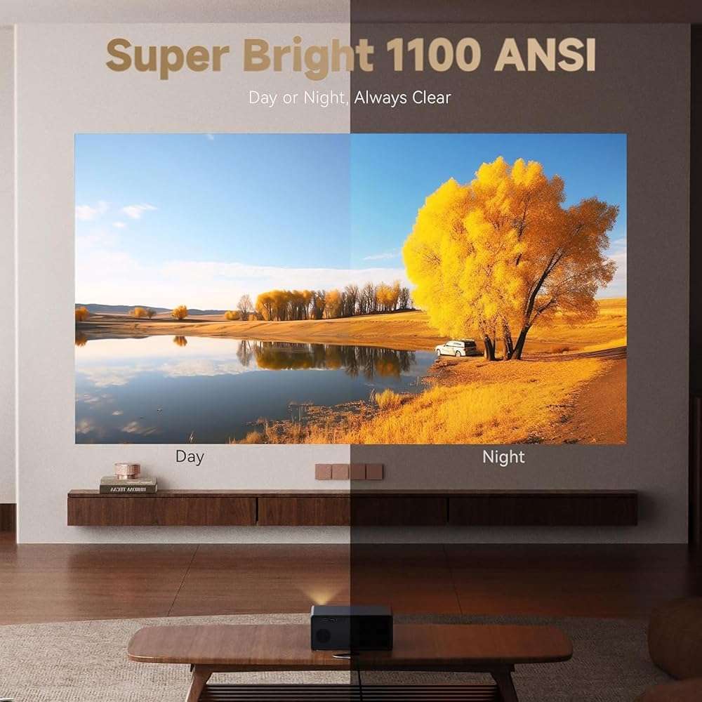 Wanbo X5 Pro Google TV Smart Projector with Wi-Fi & Bluetooth, 4K Supported, 1100 ANSI Outdoor & Home Movie Projector, Auto Focus & Keystone, HDMI 2.0, Voice Control, HDR10 (2025 Upgrade) - Image 3