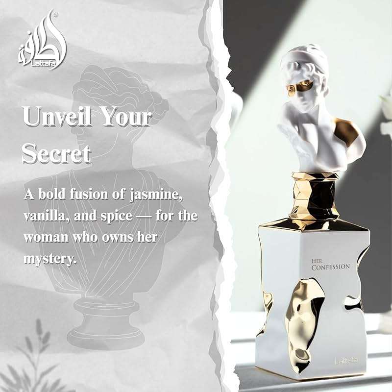 Lattafa Her Confession - Vanilla, Floral, Amber, Musk - Eau de Parfum Long-Lasting Fragrance for Women, 3.40 Ounce / 100 ml - Image 3