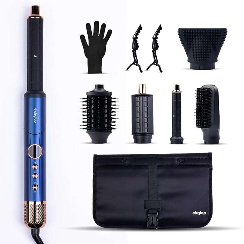 Hair Dryer Brush 6-in-1 Air Styler – Fast-Drying 110,000 RPM Ionic Blow Dryer with Straightener & Curler Attachments, Hair Styling Tools, Multi-Styler with Auto-Wrap Curlers, Best Gift for Girl/Women - Image 1
