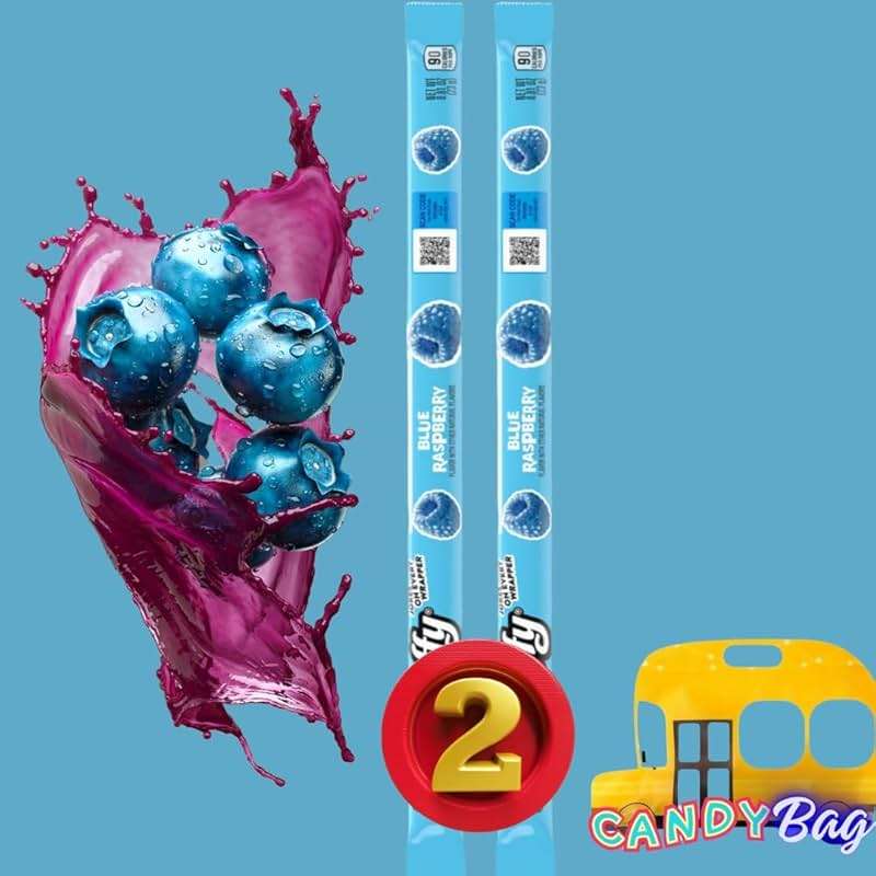 (PACK OF 10) Taffy Rope Lover’s 5 Flavors Variety - 10 Large Pieces of Unique Ropes Candy - Blue Raspberry, Strawberry, Green Apple, Banana, and Mystery Swirl Flavor - Comes With One Bus Resealable ZipBag - Image 5