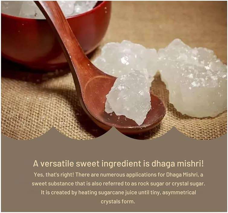 Herbal Fusion Organic Dhaga Mishri, 100% Organic, Kuja Mishri, Sugar Crystals, Dhaga Wali Mishri, Thread Crystals 210 Grams - Image 7