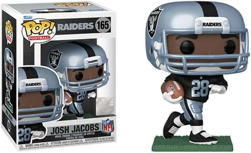 POP Football: Raiders - Josh Jacobs (Home Uniform) Funko Vinyl Figure (Bundled with Compatible Box Protector Case), Multicolor, 3.75 inches - Image 2