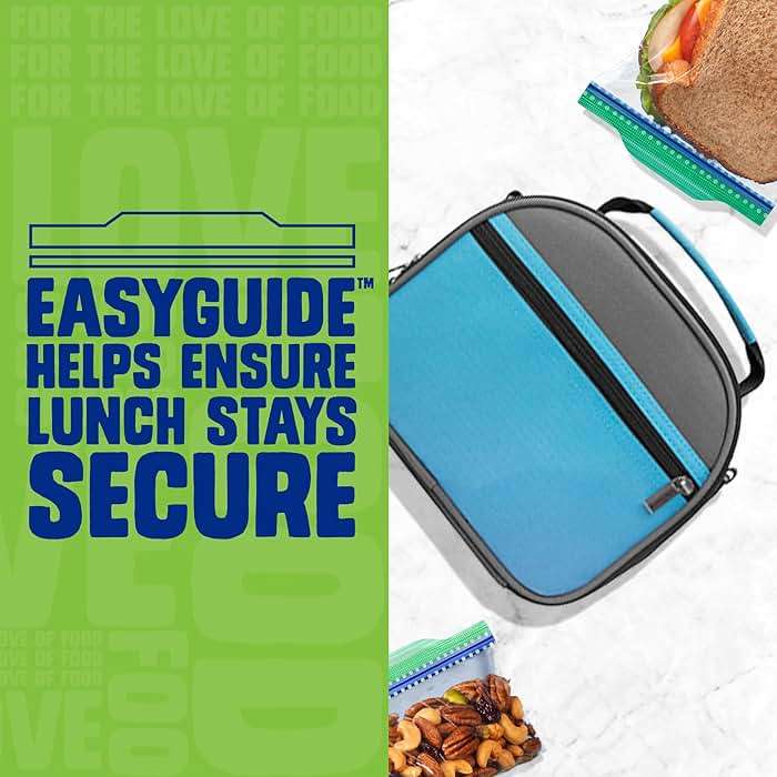 Ziploc Sandwich and Snack Bags with EasyGuide Texture, Plastic Storage Bags with Grip 'n Seal Technology, 105 Bags Total - Image 3