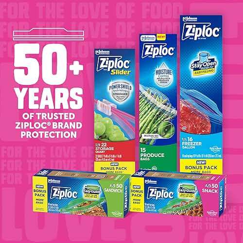 Ziploc Snack Bags, Easy Open and Close, Small Plastic Food Storage Bags, 108 Bags Total - Image 6