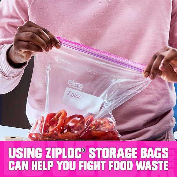 Ziploc Gallon Food Storage Bags, Stay Open Design with Stand-Up Bottom, Easy to Fill, 81 Count - Image 6
