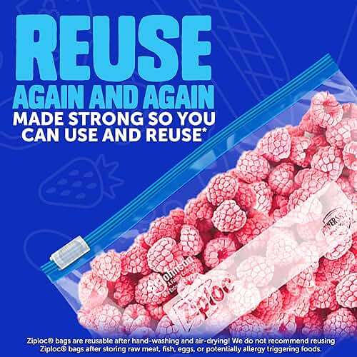Ziploc Gallon Food Storage Freezer Slider Bags, Power Shield Technology for More Durability, 13 count - Image 6