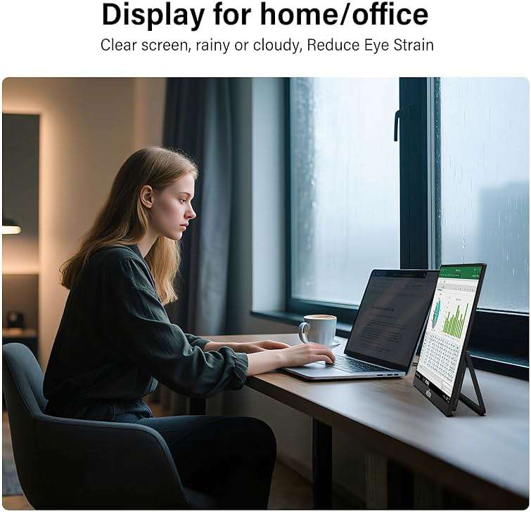 InnoView 16" 240Hz Portable Monitor 2K 2560x1600 100% sRGB Portable Gaming Monitor Laptop Monitors Built-in Speakers 180° Adjustable Type-C HDMI Laptop Screen Extender for Surface Pro PS5 Switch Xbox - Image 3