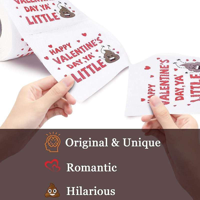 Valentines Gifts for Him Her, Romantic Novelty Gifts Toilet Paper, Funny Gag Gifts for Adults Men Women Boyfriend Girlfriend, Valentines Decor/Decorations for Party Supplies Valentine's Christmas - Image 4