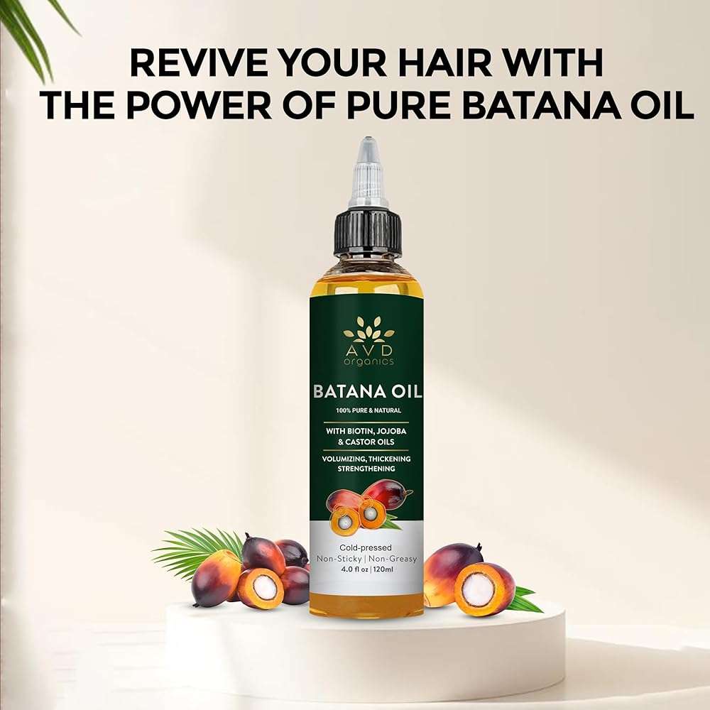 AVD ORGANICS Batana Oil for Hair Growth 4.05 fl oz | Dr Sebi Organic Raw Batana Oil from Honduras | 100% Pure & Natural for thicker & stronger Hair | Ideal for Men & Women | 120ML - Image 4