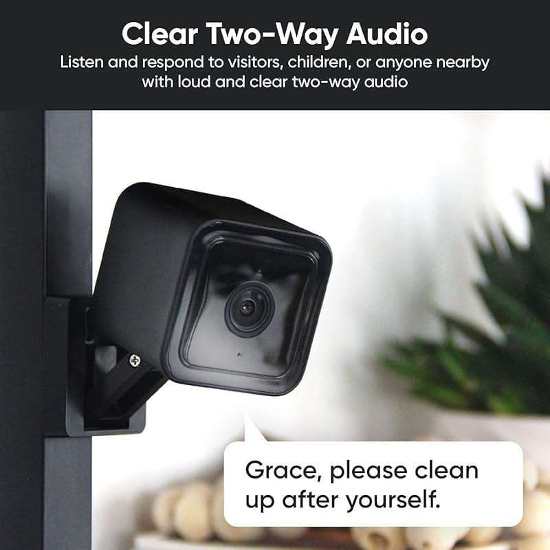 Cam V3 Smart Home Security Camera, Indoor/Outdoor Use, 1080p Plug-in, Color Night Vision, Motion Detection, Two Way Audio, Compatible with Alexa, Google Assistant, Black - Image 3