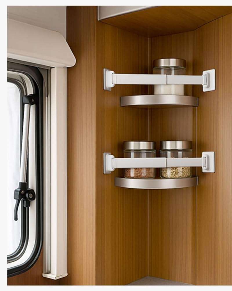 RV Shower Corner Storage Bars 3 Pack, Aluminum Adjustable Camper Shower Shelf Retainer Bars for Bathroom Storage and Organization, RV Essential Accessories for Travel Trailer Inside, 10-15 Inches - Image 10