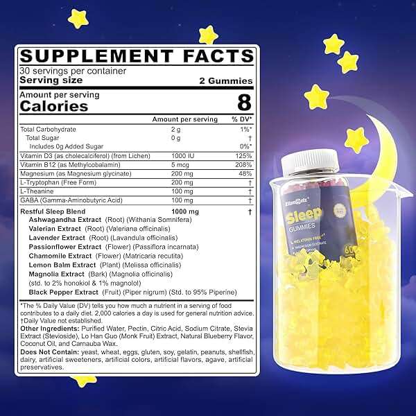 Sleep Gummies No Melatonin, Sleep Aid for Adults with Magnesium Glycinate, Melatonin Free Calm Sleeping Gummy Supplement with L-Tryptophan, L-Theanine, GABA, Ashwagandha, Valerian - Sugar Free, 120ct - Image 2