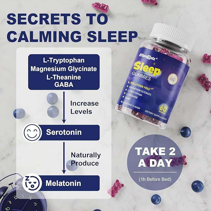 Sleep Gummies No Melatonin, Sleep Aid for Adults with Magnesium Glycinate, Melatonin Free Calm Sleeping Gummy Supplement with L-Tryptophan, L-Theanine, GABA, Ashwagandha, Valerian - Sugar Free, 120ct - Image 4