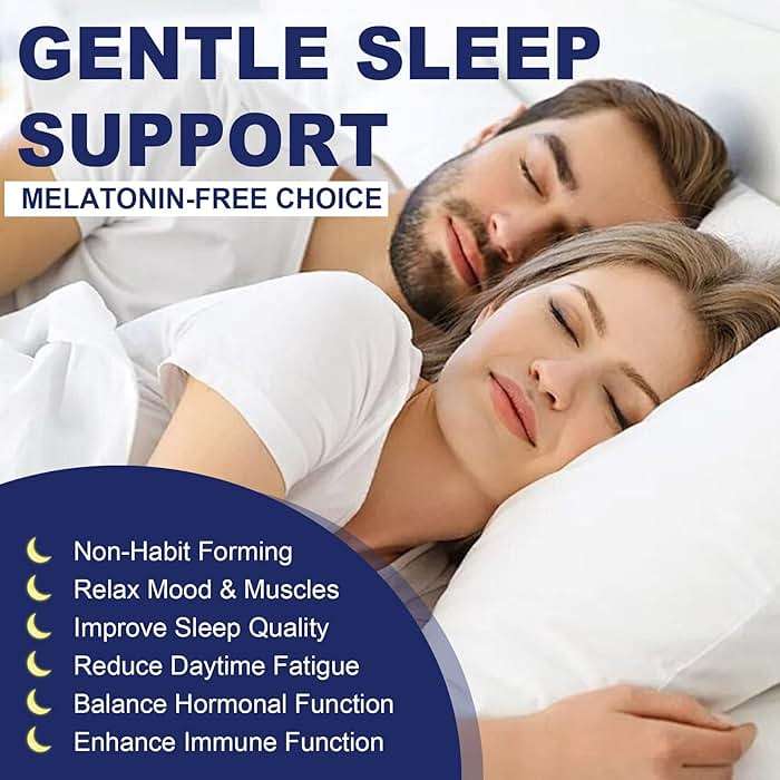 Sleep Gummies No Melatonin, Sleep Aid for Adults with Magnesium Glycinate, Melatonin Free Calm Sleeping Gummy Supplement with L-Tryptophan, L-Theanine, GABA, Ashwagandha, Valerian - Sugar Free, 120ct - Image 6