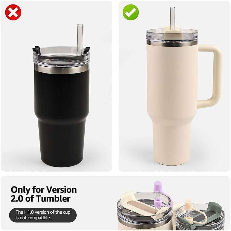 MOLOSLEEVE 21 Colors Straw Toppers Include A Set of Leak-proof Plugs, for Stanley Straw Covers Cap for Stanley Cup 2.0 30oz, 40oz, Silicone, Dust-Proof (Blue) - Image 7