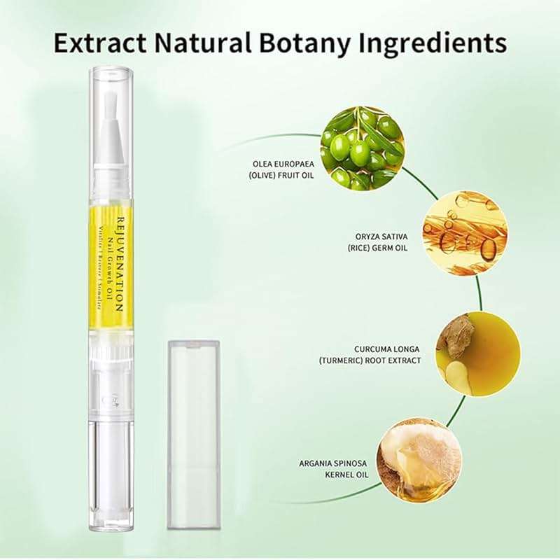 Brother Cosmetics Nail Growth Oil,Rejuvenation Nail Growth Oil,Nail Growth Serum,Cuticle Oil Pen,Instant Nail Repair Nail Oil for Growth and Strength (2PCS) - Image 5