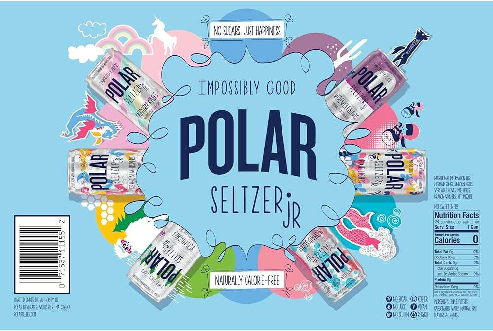 Polar Seltzer Jr Variety Pack, 7.5 fl oz Cans, Pack of 24 Six Flavors, Mini Cans, No Sugar, No Sweeteners - Image 5