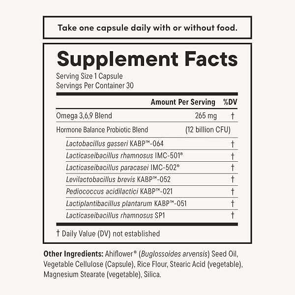 Daily Nouri Hormone Balance Probiotics for Women | Supports Healthy Estrogen Metabolism, Hormone & Cycle Health | Gut-Estrogen/Estrobolome Support | 7 Clinically Studied Strains + Plant-Based Omega - Image 6