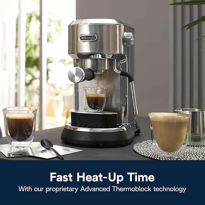 De’Longhi Dedica Maestro Espresso Machine with Milk Frother, 15-Bar Pump & Temperature Control - Barista Coffee Maker Kit for Espresso, Latte, Cappuccino & Iced Coffee - Italian Stainless Steel Design - Image 6