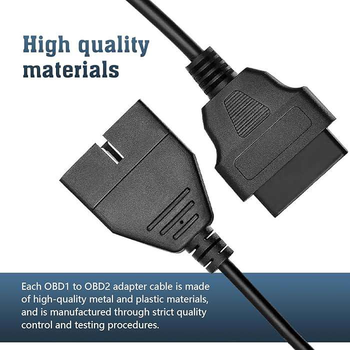 Flygun 1 PC OBD1 Scanner Connector, OBD1 to OBD2 GM Adapter, Scanning Diagnostic Extension Tool Cable Connector, Compatible with GM 12 Pin to OBD1 to OBD2 16 Pin Connector (Black) - Image 6