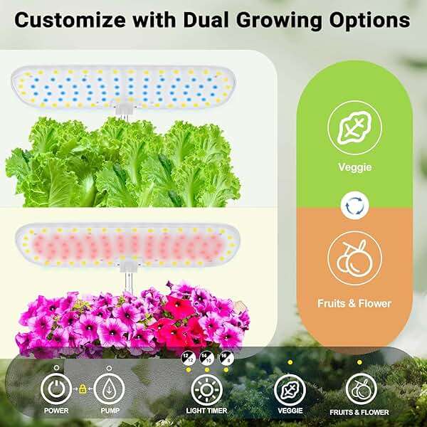 Large Hydroponics Growing System 14 Pods, Indoor Herb Garden with LED Grow Light, 5L Water Tank, Hydroponic Grow Kit with Auto-Timer, STEM Growing kit - Image 6