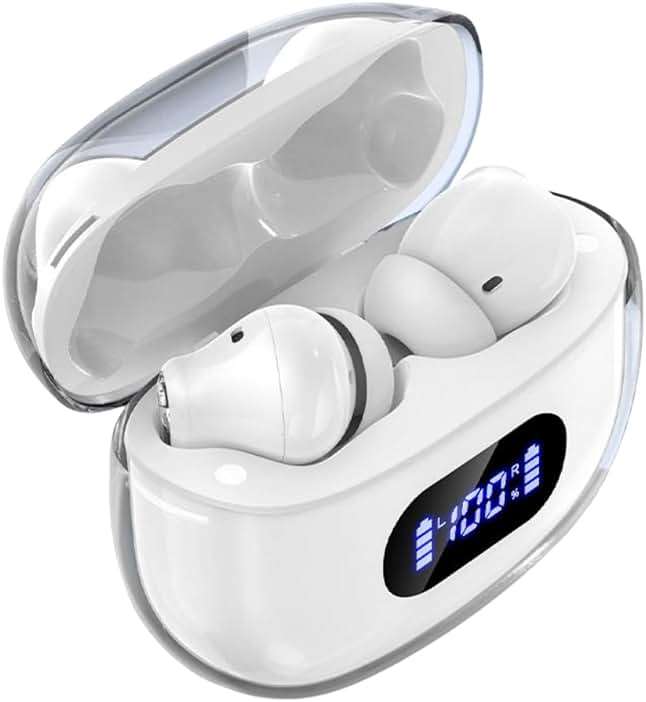 AIgetopANC Wireless Earbuds P1 PRO with Translucent Style, Bluetooth Headphones with Clear Call Mics, IPX7 Waterproof Ear Buds Deep Bass Wireless Earphones, 30H Compatible with Samsung TV Android iOS - Image 9