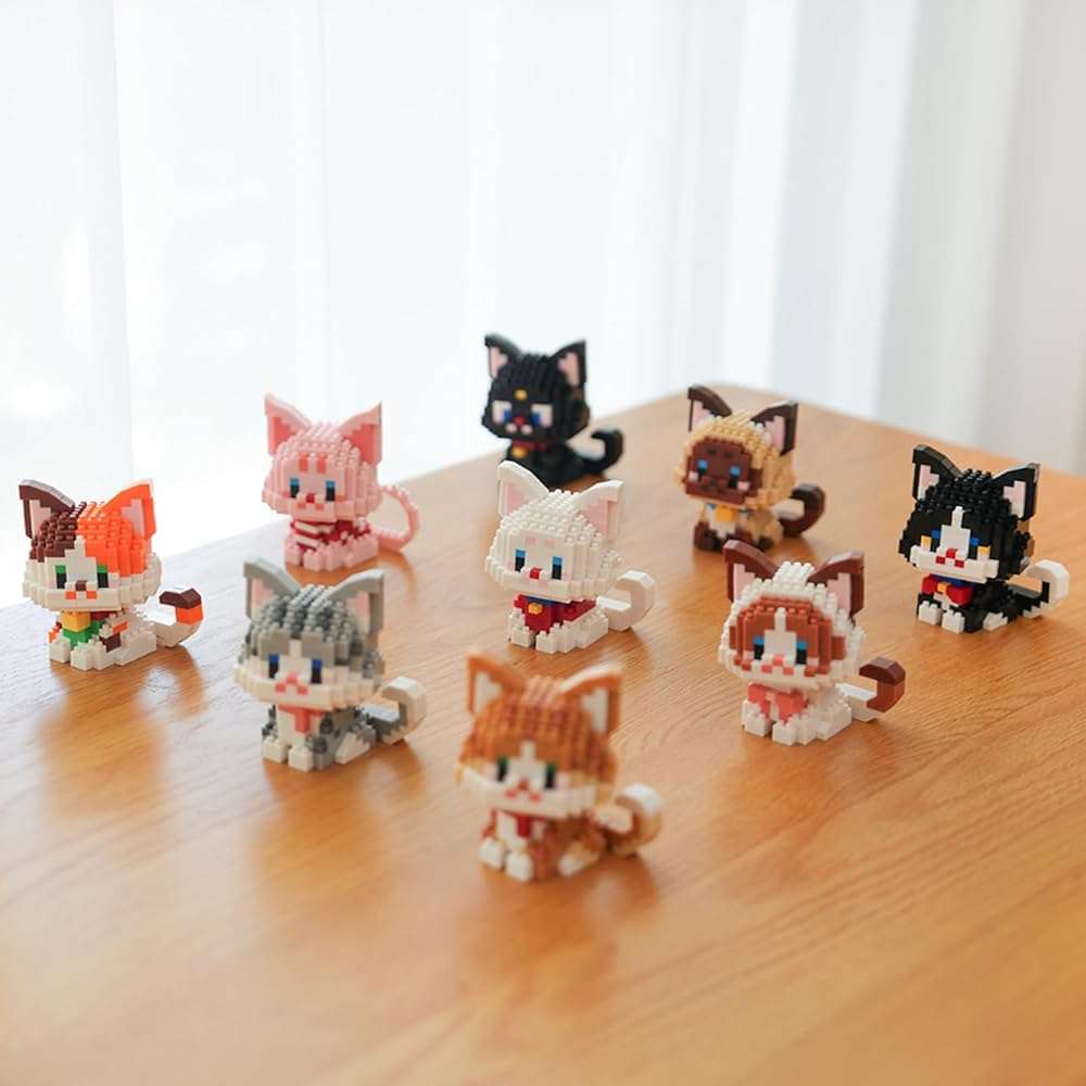 Myweyde Mini Cat Building Blocks - Orange, Ragdoll & Tricolor Cats (439Pcs) - Image 5