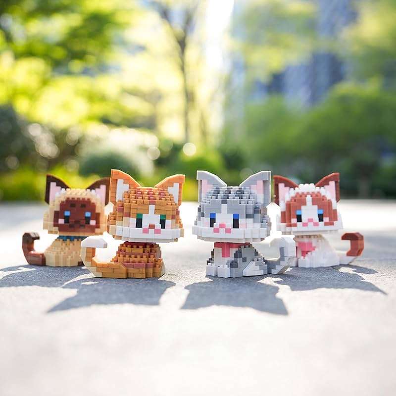 Myweyde Mini Cat Building Blocks - Orange, Ragdoll & Tricolor Cats (439Pcs) - Image 7