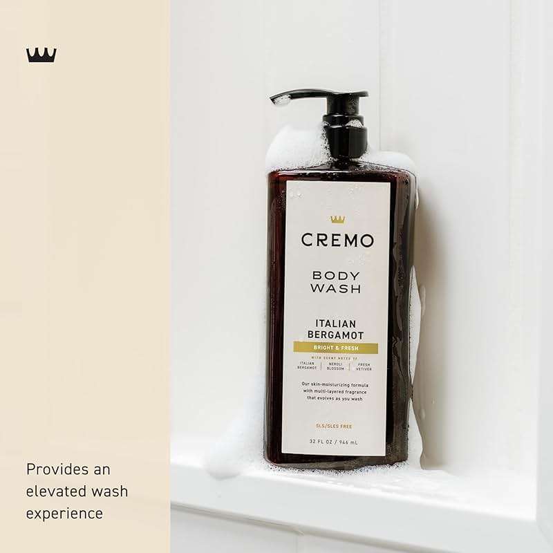 Cremo Rich-Lathering Italian Bergamot Body Wash for Men, 32 Fl Oz - Image 3