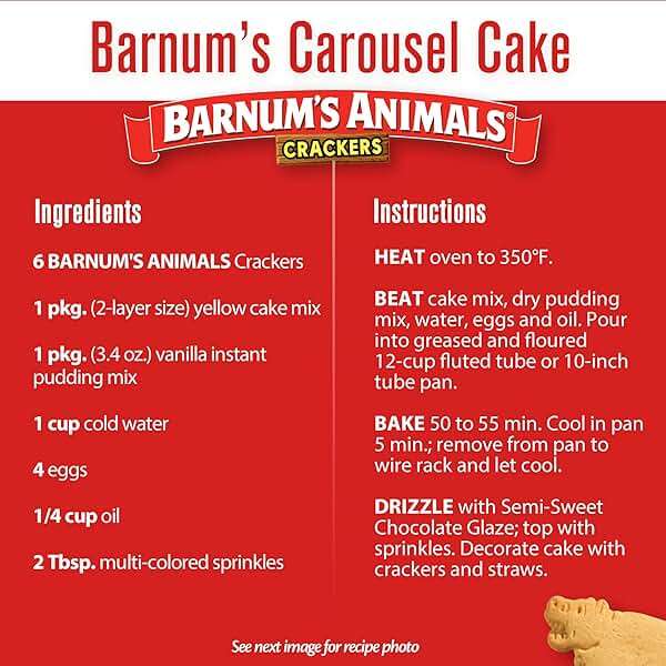 BARNUM'S Original Animal Crackers, Kids Snacks, 10 Snack Packs - Image 12