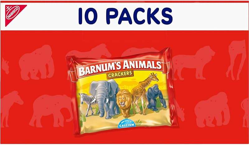 BARNUM'S Original Animal Crackers, Kids Snacks, 10 Snack Packs - Image 18