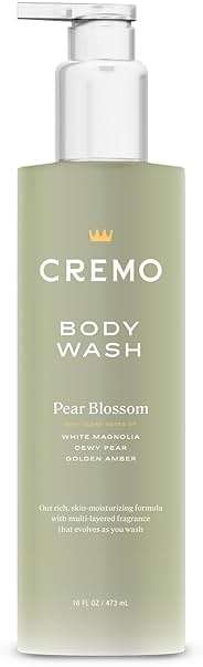 Cremo Pear Blossom Skin Moisturizing Body Wash for Women, Notes of Delicate Petals of Pear Blossoms, 16 Fl Oz - Image 1