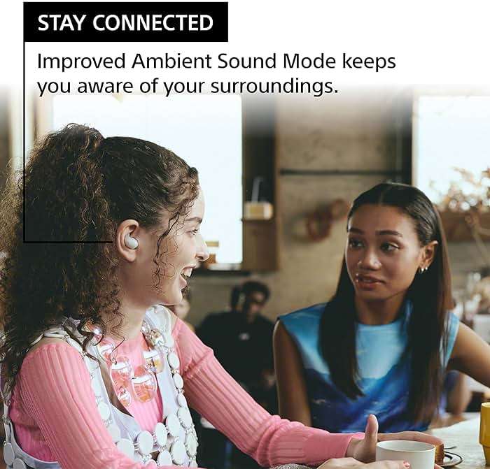 Sony LinkBuds Fit Truly Wireless Noise Canceling Earbud Headphones, Small & Light with Newly Developed Air Fitting Supporters, Black - Image 3