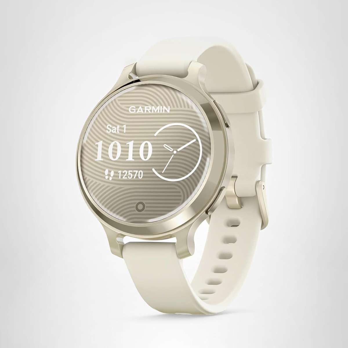 Garmin Lily® 2 Active, Small and Stylish Smartwatch, Built-in GPS, Hidden Display, Patterned Lens, Up to 9 Days Battery Life, Lunar Gold with Bone Silicone Band - Image 9