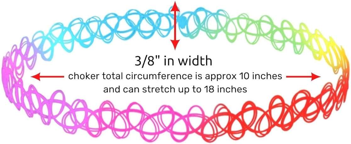 BodyJ4You 2PC Tattoo Choker Necklace Set - Butterfly Yin Yang Unicorn Heart Charm Pendants - Stretchy 90s Henna Chokers Women - Y2K Goth Emo Grunge Aesthetic Jewelry - Clasp Free Stretch Fit - Image 8