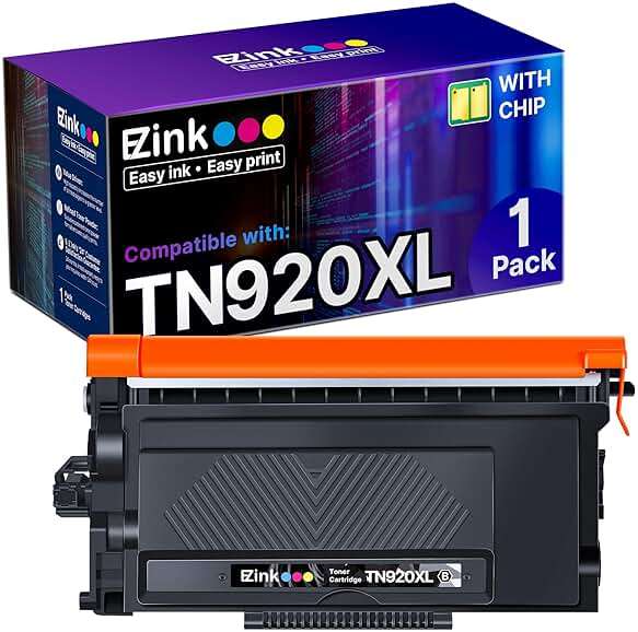 E-Z Ink TN920XL TN920 Toner Cartridge HL-L6210DW: Compatible for Brother TN-920XL TN-920 High Yield to Use with HL-L6210DW HL-L5210DW HL-L6210DWT HL-L5210DN HL-L5210DWT (1 Black, with Chip) - Image 1