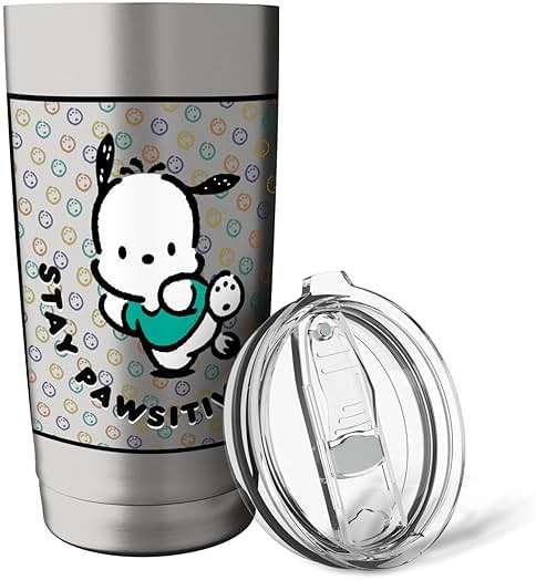 Pochacco Stay Paw-sitive Positive Good Energy Fun Vibes Stainless Steel Insulated Tumbler - Image 6