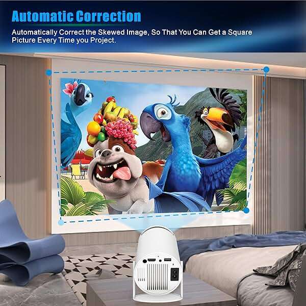 Mini Portable Projector 4K WiFi 6 BT 5.2 Upgraded Portable Projector Full HD Supported for Phone /PC /TV /HDMI /PS5 /Laptop Auto Keystone Home Theater 180° Rotation [Built-in App] White - Image 2