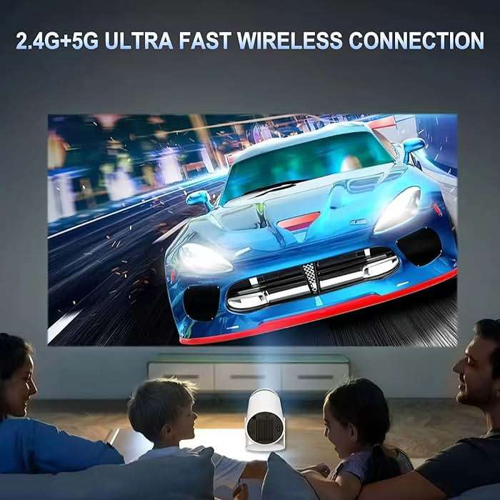 Mini Portable Projector 4K WiFi 6 BT 5.2 Upgraded Portable Projector Full HD Supported for Phone /PC /TV /HDMI /PS5 /Laptop Auto Keystone Home Theater 180° Rotation [Built-in App] White - Image 6