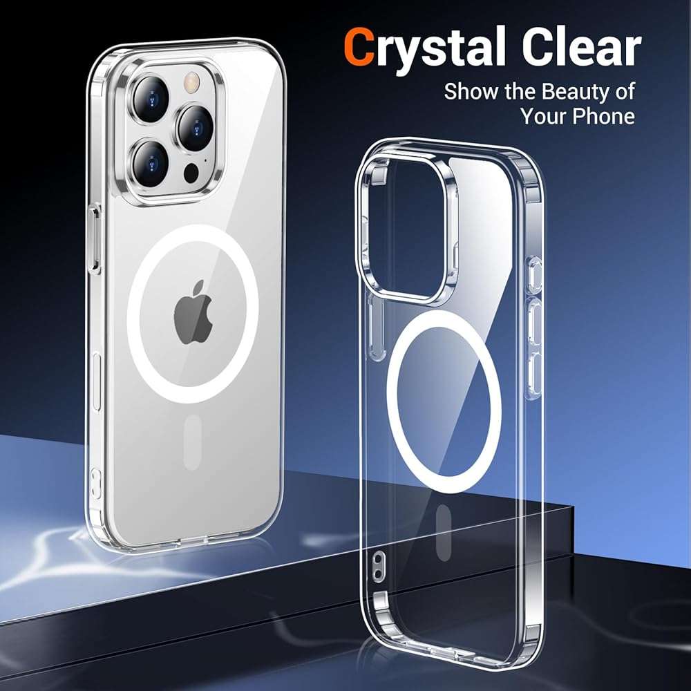 Temdan for iPhone 15 Pro Max Case Clear, [Compatible with Magsafe][Anti-Yellowing][Military-Grade Protection] Shockproof Slim Phone Sleeve Case for iPhone 15 Pro Max - Image 6