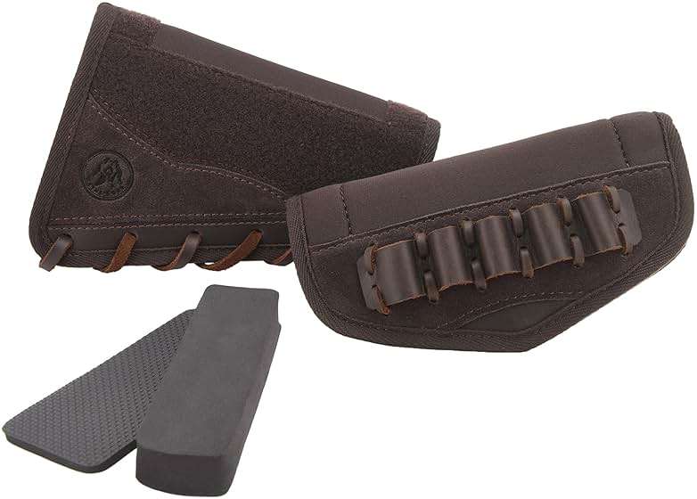 Genuine Leather Cheek Rest Pad Buttstock for Rifle Shotgun, Gun Stock with Shell Holder .308 .40-65 .45-70 Cartridge Pouch - Image 5
