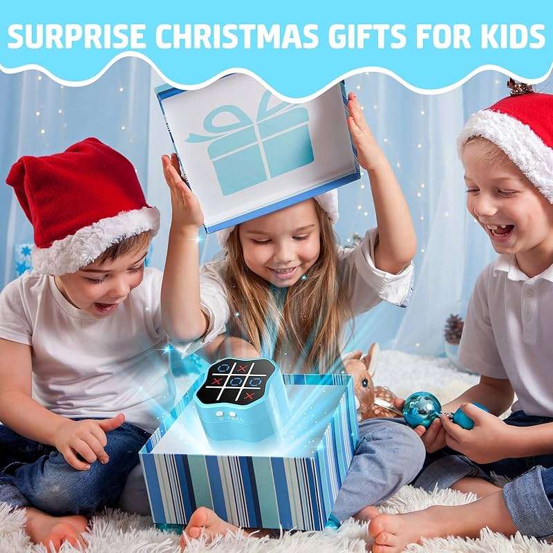 Freecat Tic Tac Toe Game, 3-in-1 Electronic Handheld Games Console for Kids Memory Growth, Portable Puzzle Travel Games,Board Game for Kids and Adults, Christmas and Birthday Gifts for All Ages 3+ - Image 7