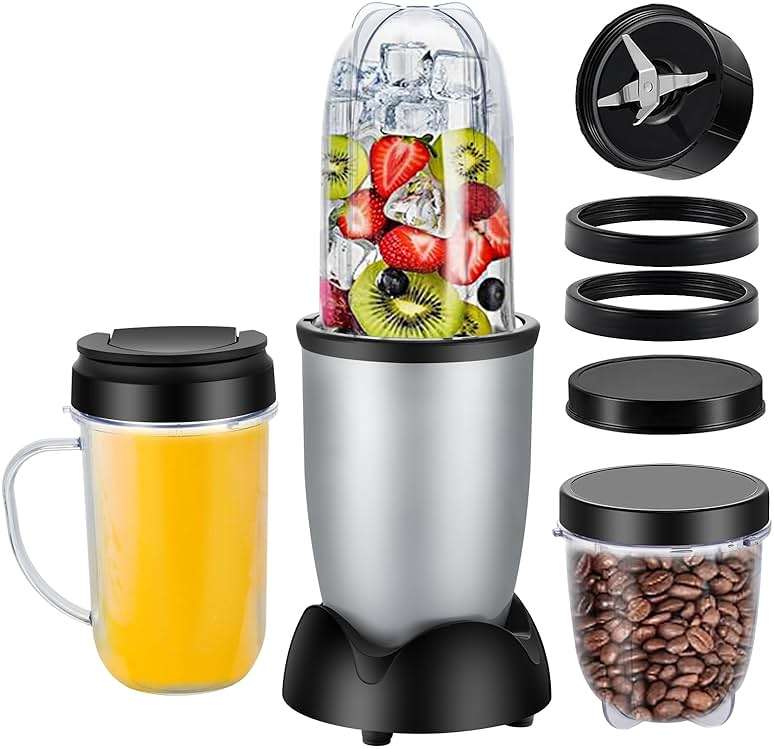 Panana Personal Drink Mixer Blender, Portable Blender for-Smoothies 18 Oz, Shakes, Food Prep, and Frozen Blending, Includes Blending Blade, Drink Lids and Extra 2 Cups - Image 1