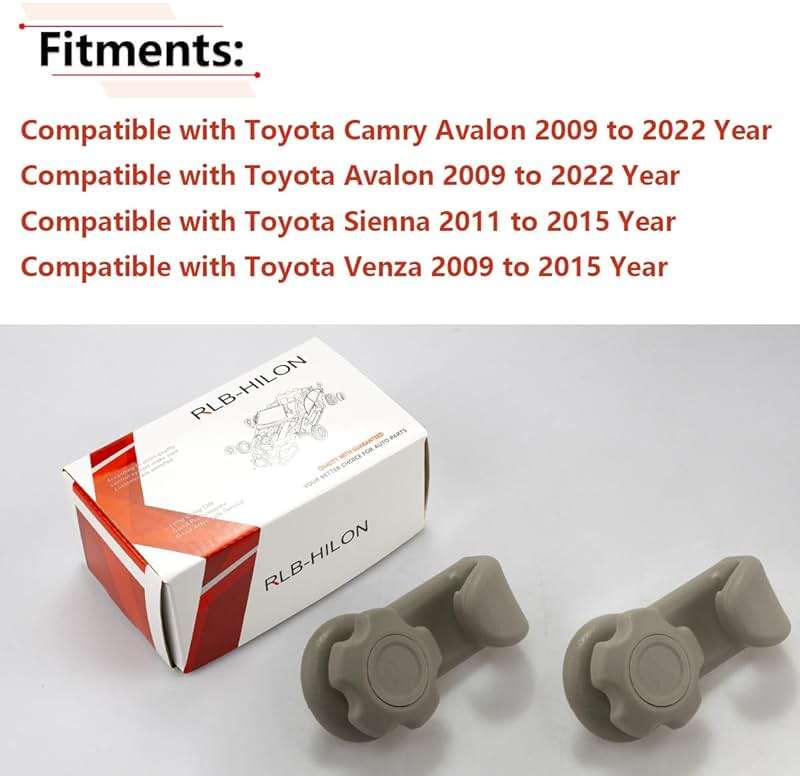 RLB-HILON 2PCS Trunk Luggage Compartment Hook Compatible with Toyota Model, for Sienna 2011-2015, for Camry 2009-2022, for Avalon 2009-2022, for Venza 2009-2015, Beige Color - Image 3