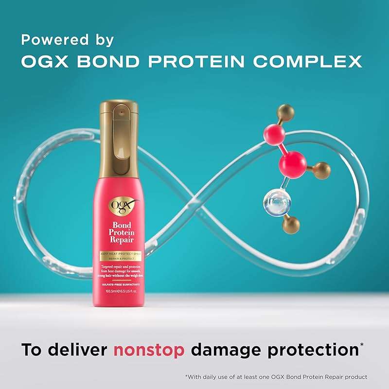 OGX Bond Protein Repair 450°F Heat Protect Spray for Hair 6.5 Fl Oz - Image 7