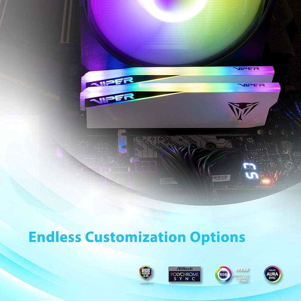 Patriot Memory Viper Elite 5 RGB DDR5 RAM 32GB (2X16GB) 6000MT/s CL30 1.35v UDIMM Desktop Gaming Memory Kit Compatible with Intel XMP/AMD Expo - PVER532G60C30KW - Image 8