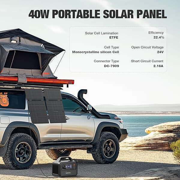 GRECELL 330W Portable Power Station with 100W Solar Panel, 288.6Wh Portable Power Station 330W Solar Generator AC Outlets, Backup for Outdoor Camping, Trip, Power Outage - Image 3